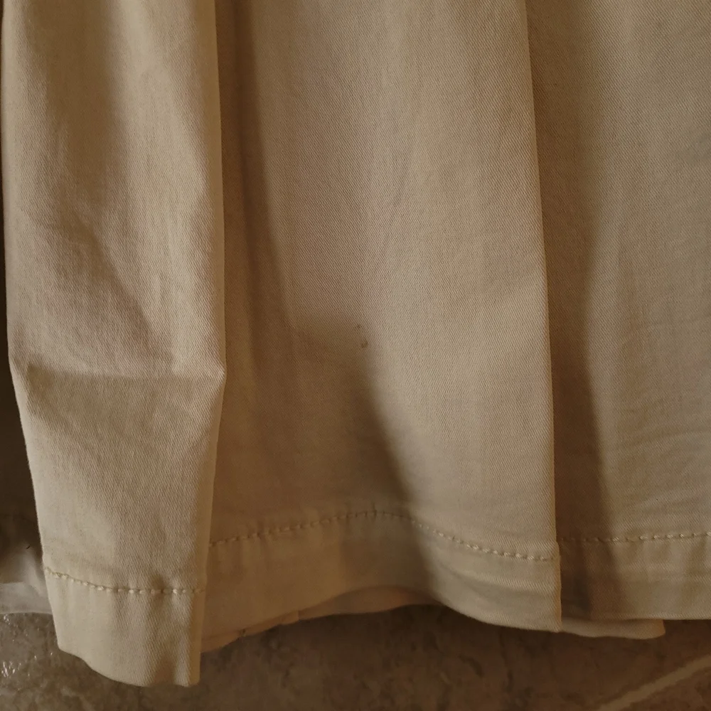 American Eagle Pleated Cream High-Waisted Mini Skirt - Picture 9 of 11